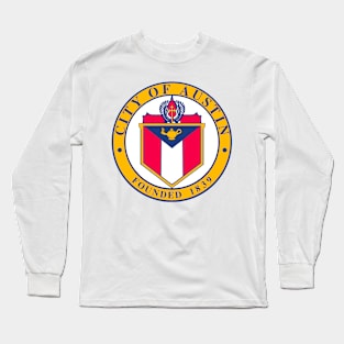 Austin Flag Seal Design Long Sleeve T-Shirt